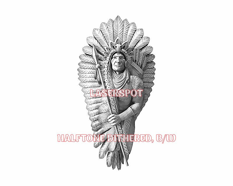 American native 3d illusion & laser-ready files - 3DWave.us