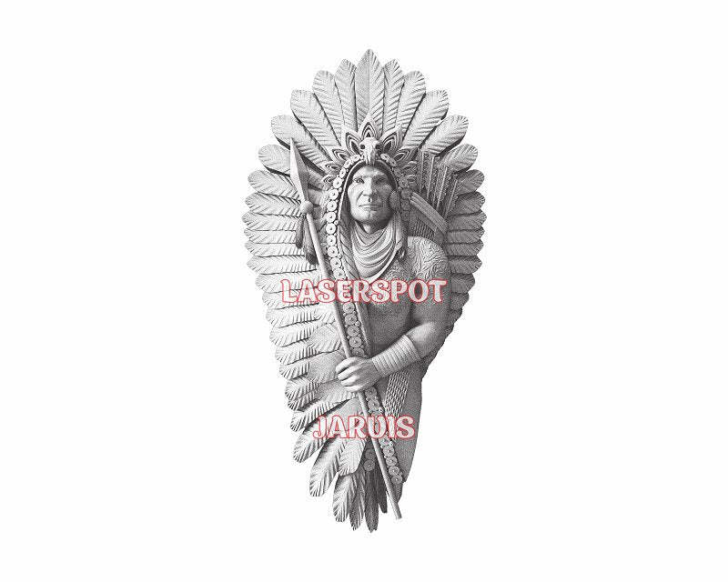 American native 3d illusion & laser-ready files - 3DWave.us