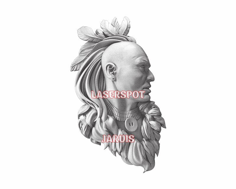 American native 3d illusion & laser-ready files - 3DWave.us