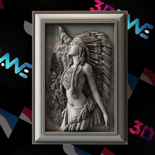American Native 3d stl - 3DWave.us