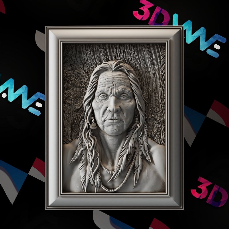 American Native 3d stl - 3DWave.us