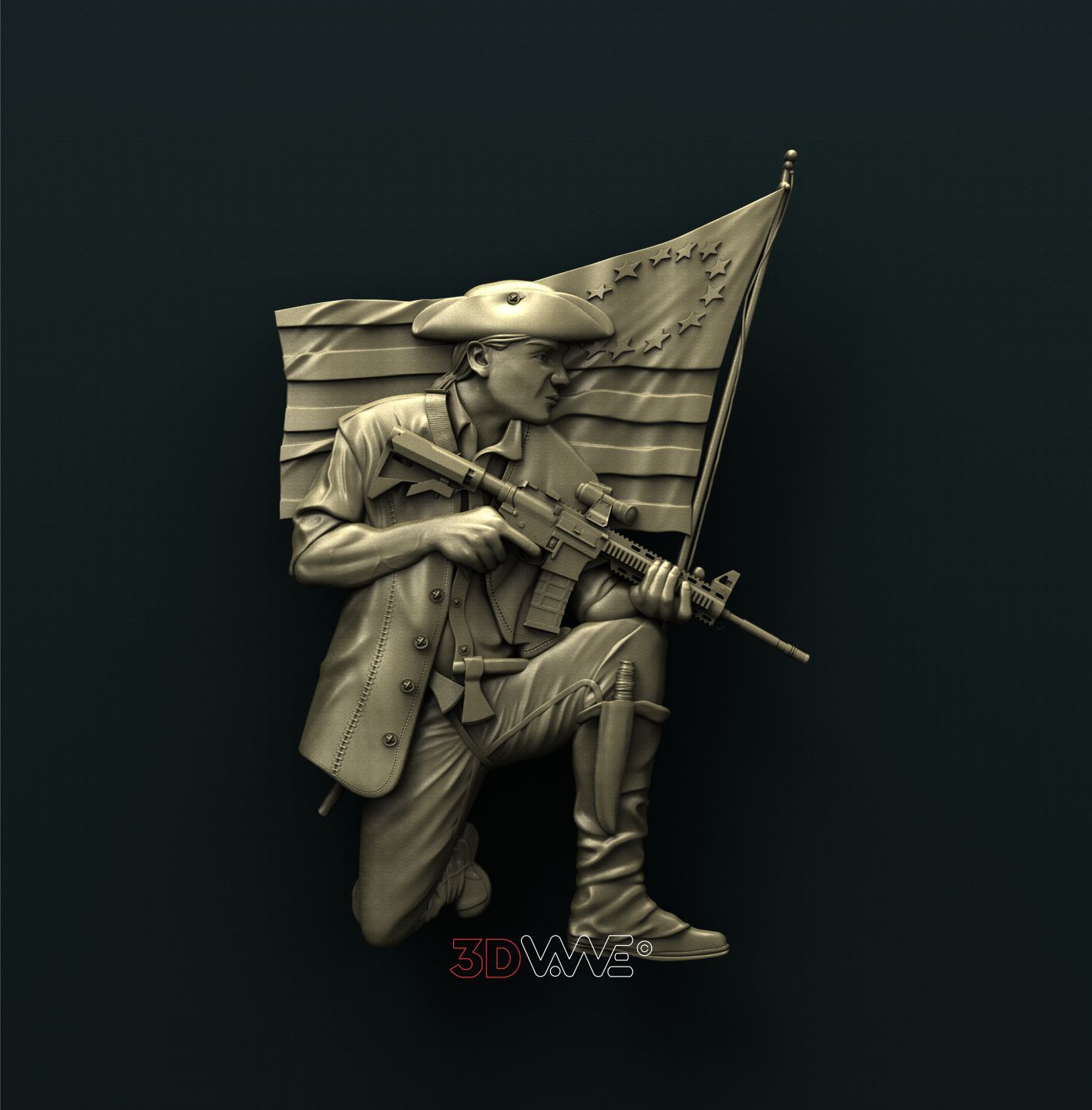 AMERICAN PATRIOT 3D STL 3DWave