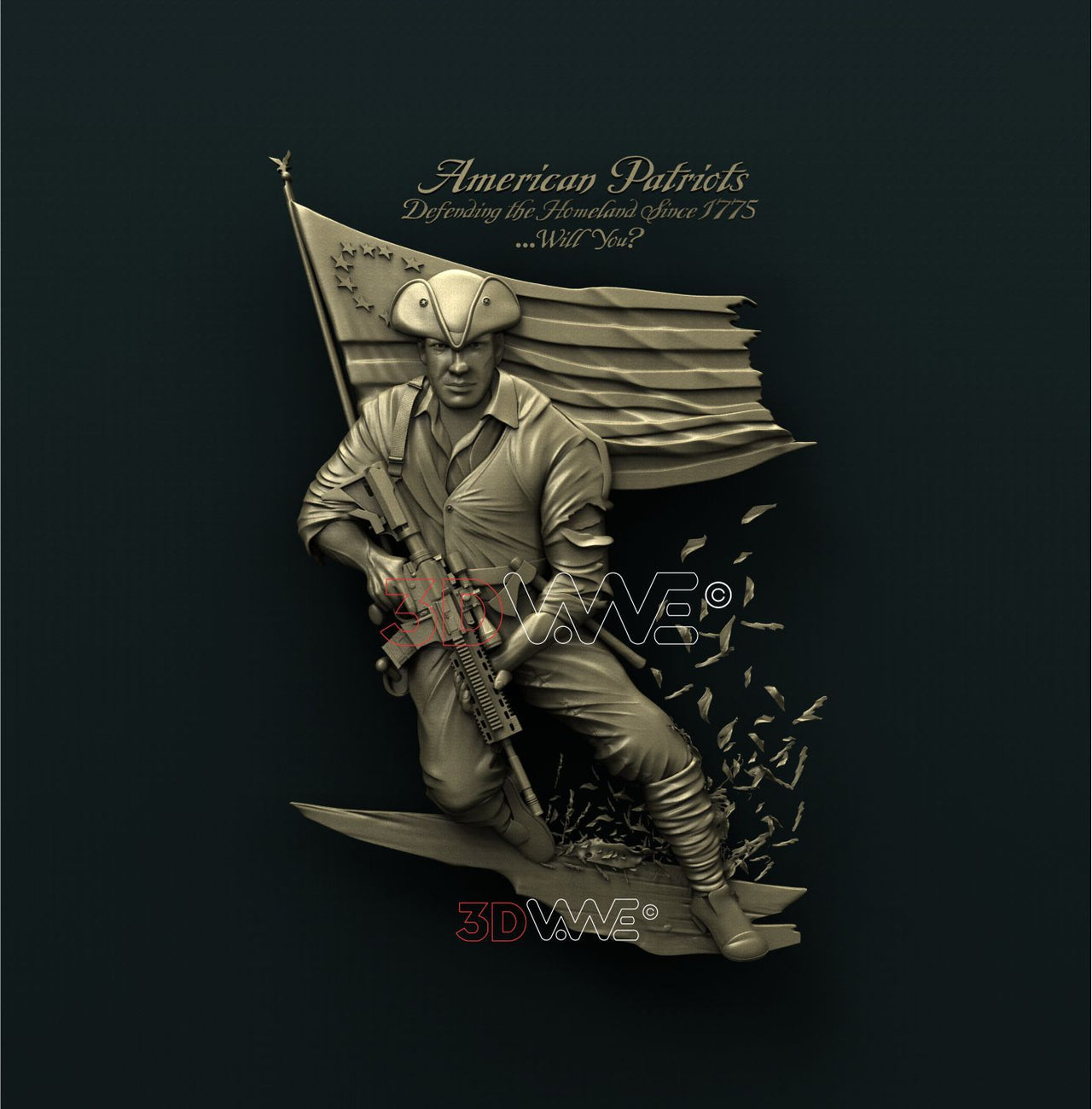 AMERICAN PATRIOT 3D STL 3DWave