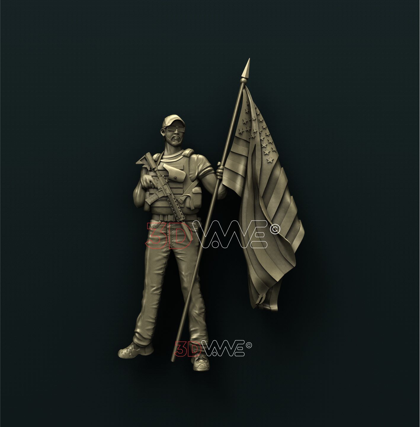 AMERICAN PATRIOT 3D STL 3DWave