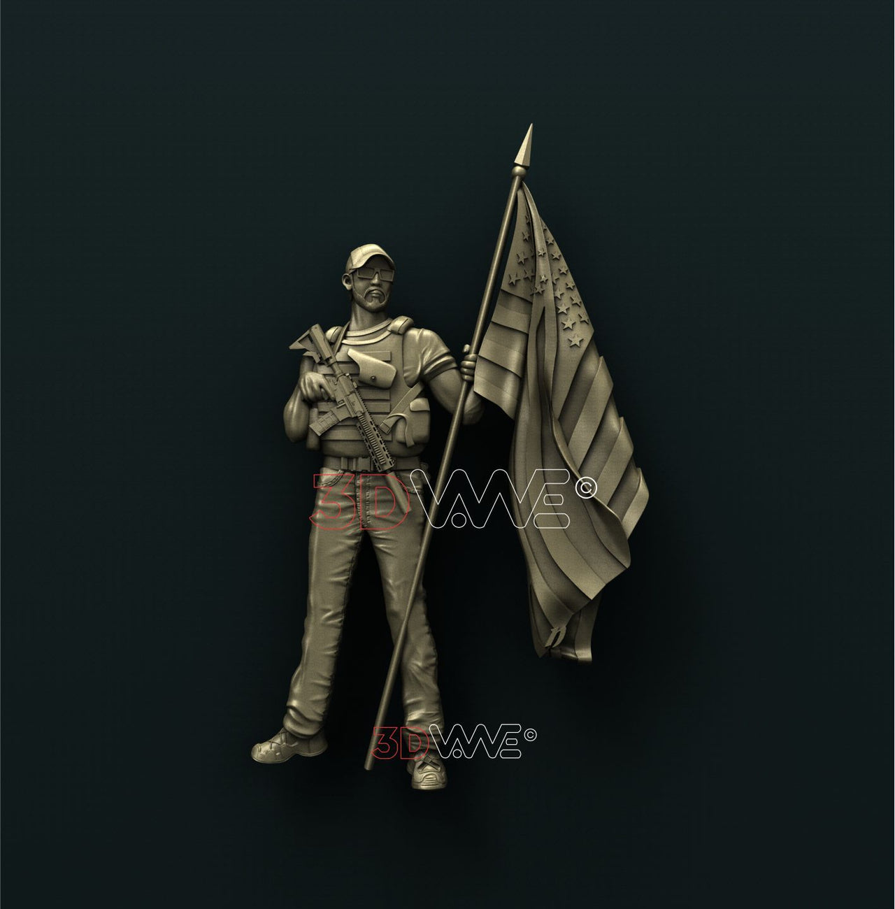 AMERICAN PATRIOT 3D STL 3DWave