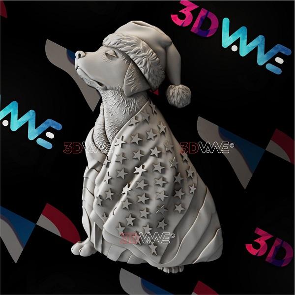 AMERICAN SANTA DOG 3d stl 3DWave.us