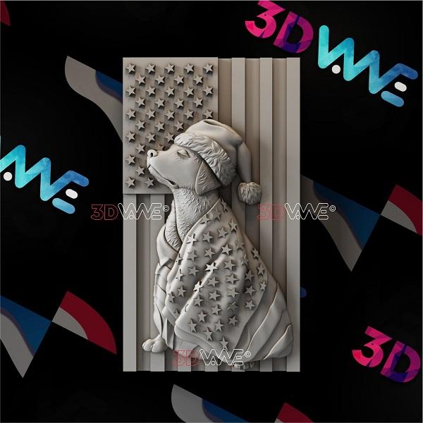 AMERICAN SANTA DOG 3d stl 3DWave.us
