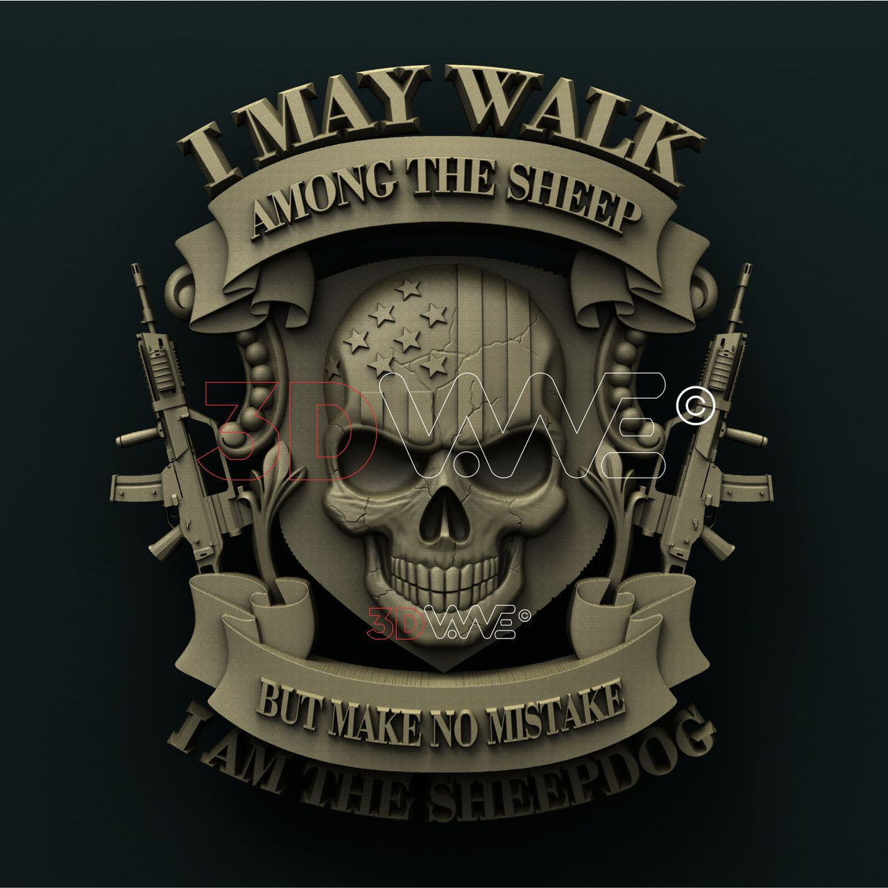 AMERICAN SKULL 3D STL 3DWave