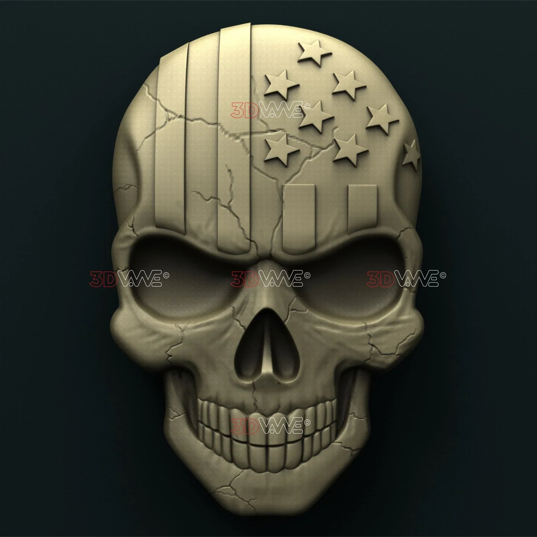 AMERICAN SKULL 3D STL 3DWave