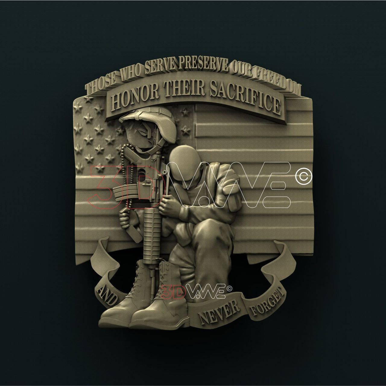 AMERICAN SOLDIER 3D STL 3DWave