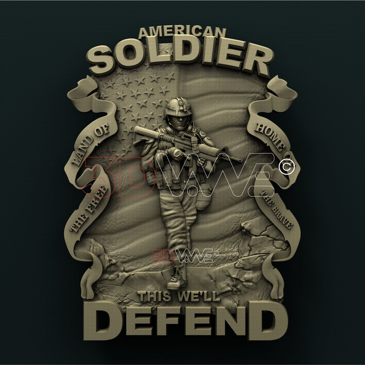 AMERICAN SOLDIER 3D STL 3DWave