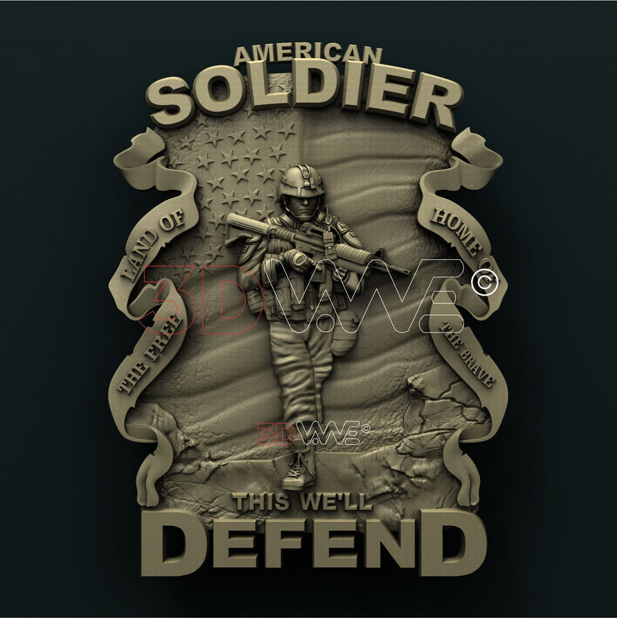 AMERICAN SOLDIER 3D STL 3DWave