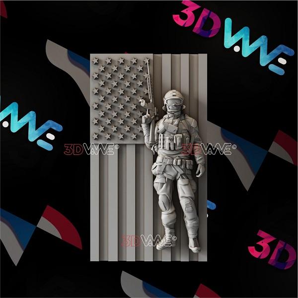 AMERICAN SOLDIER 3d stl 3DWave.us