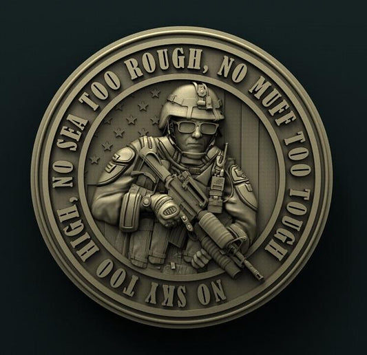 AMERICAN SOLDIERS MEDALLION 3D STL 3DWave