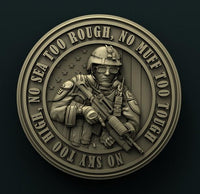 Thumbnail for AMERICAN SOLDIERS MEDALLION 3D STL 3DWave