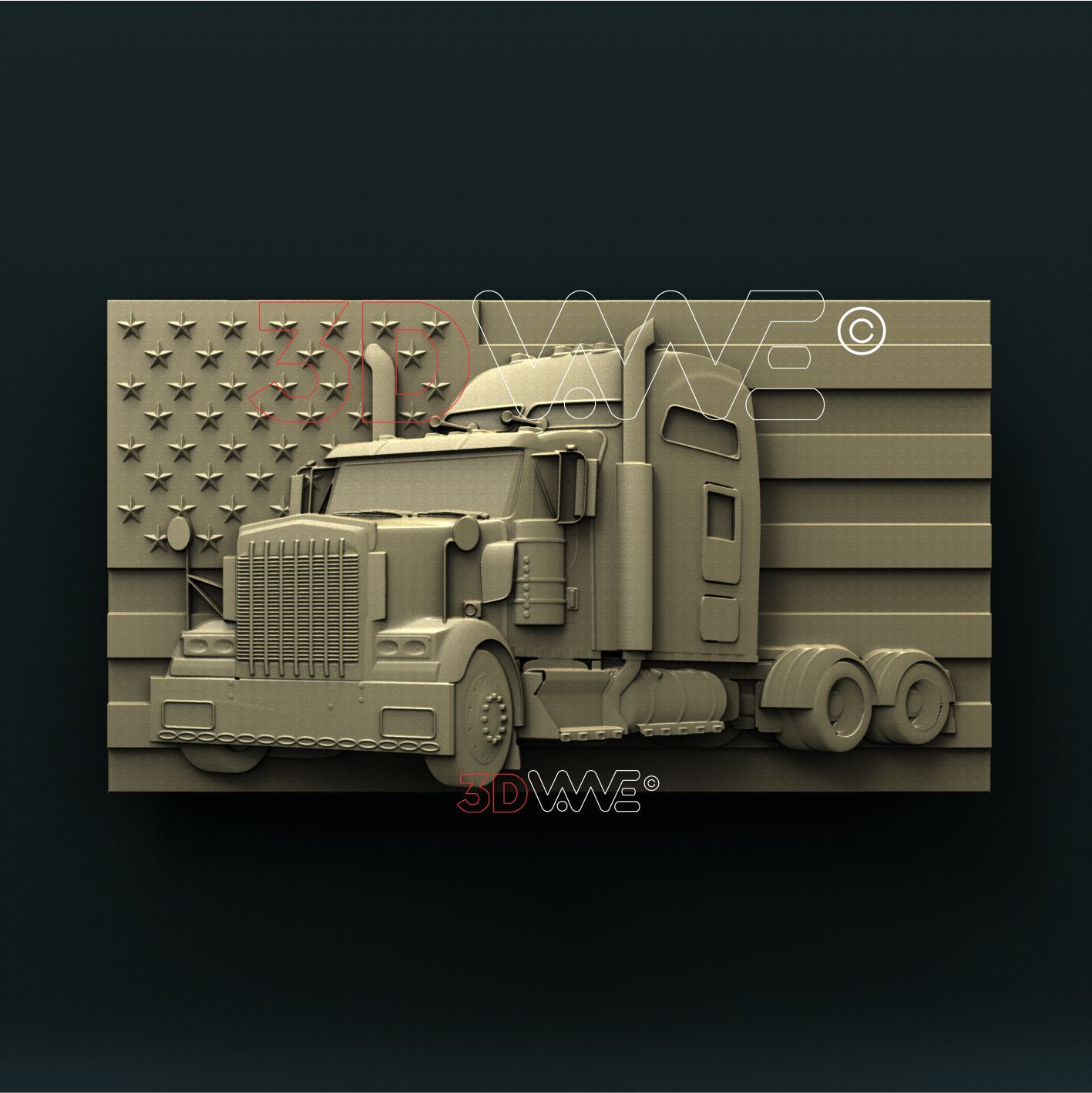 AMERICAN TRUCK 3d stl 3DWave