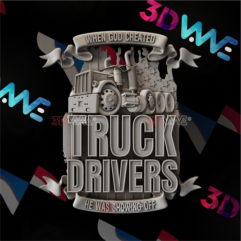 AMERICAN TRUCK DRIVERS 3d stl 3DWave.us