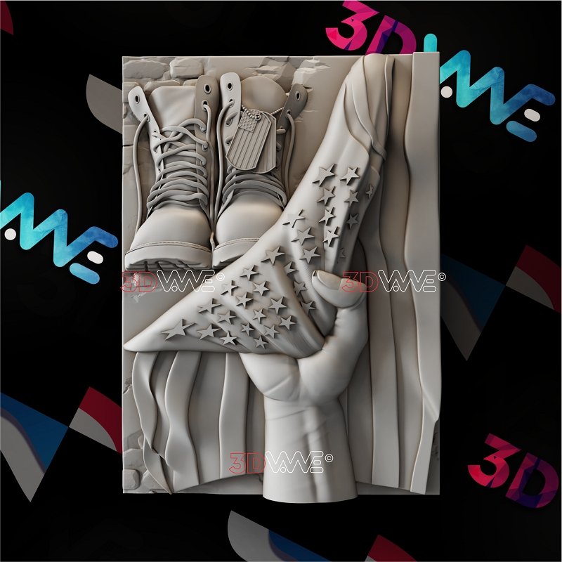 AMERICAN VETERAN 3d stl 3DWave.us