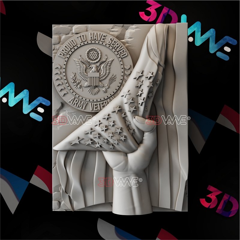 AMERICAN VETERAN 3d stl 3DWave.us