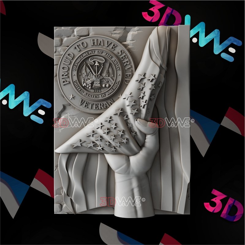 AMERICAN VETERAN 3d stl 3DWave.us