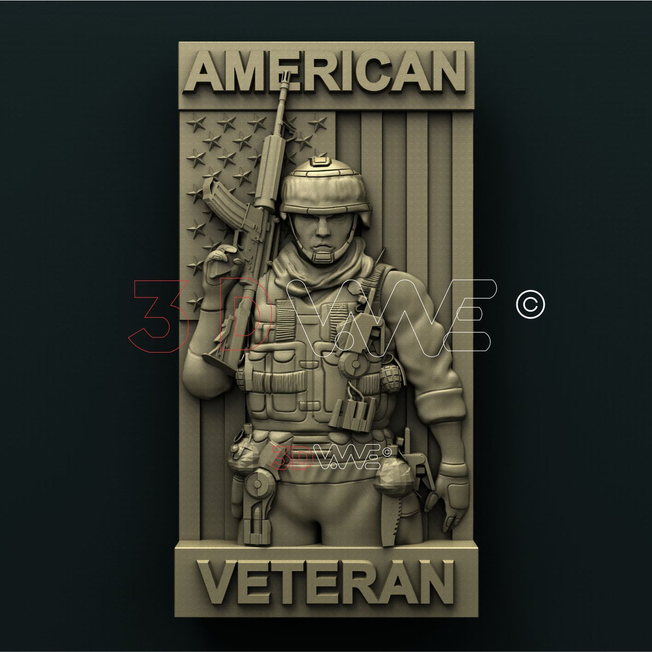 AMERICAN VETERAN 3D STL 3DWave