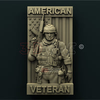 Thumbnail for AMERICAN VETERAN 3D STL 3DWave