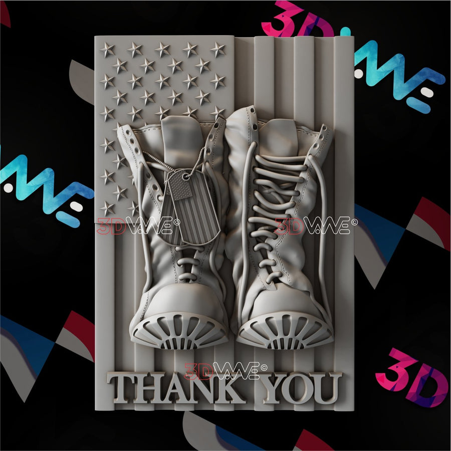 AMERICAN VETERAN 3d stl 3DWave.us