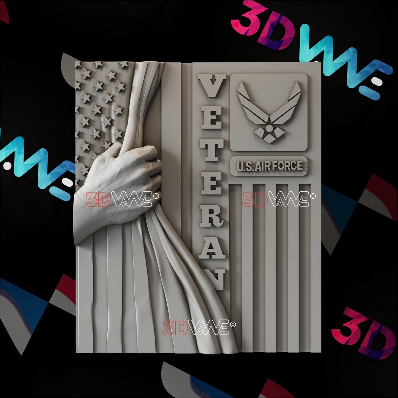 AMERICAN VETERAN 3d stl 3DWave.us