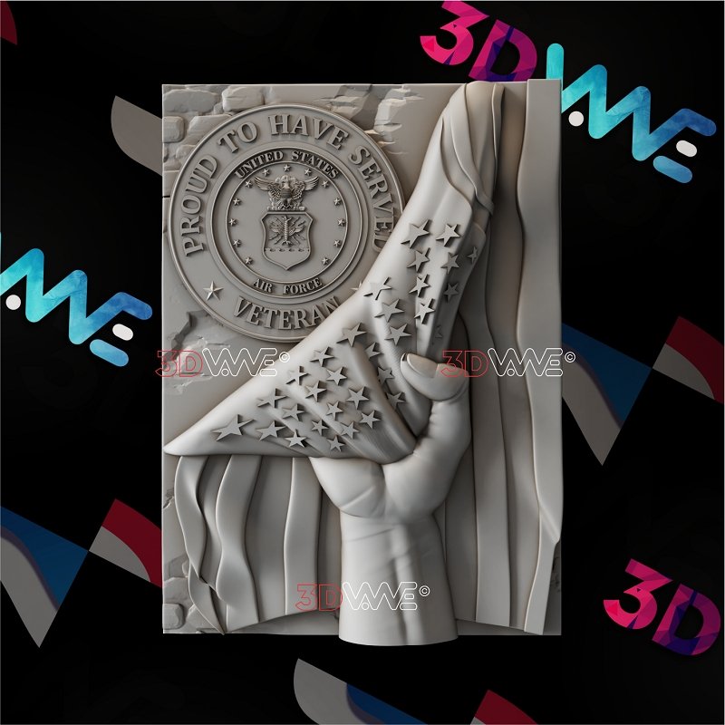 AMERICAN VETERAN 3d stl 3DWave.us