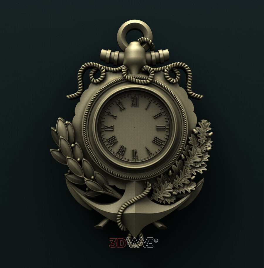ANCHOR CLOCK 3D STL 3DWave