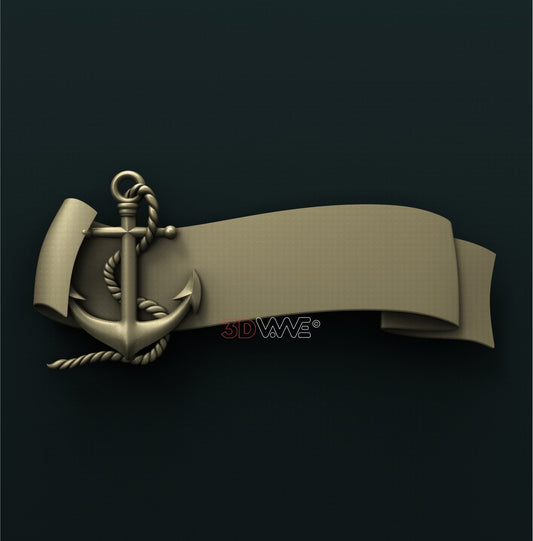 ANCHOR SIGN 3D STL 3DWave