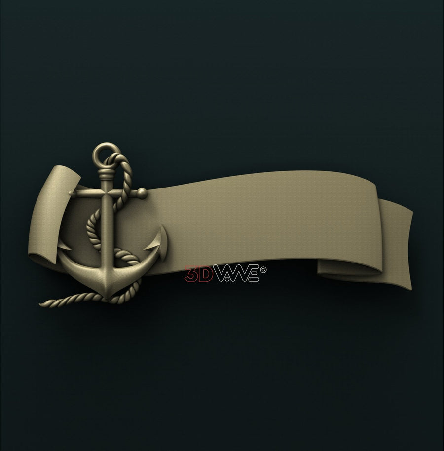 ANCHOR SIGN 3D STL 3DWave