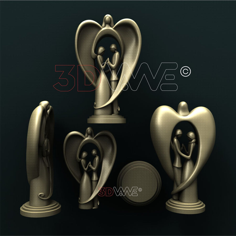 ANGEL AND A COUPLE 3d stl 3DWave