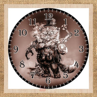Thumbnail for ANGRY CAT CLOCK pyroprinter and laser-ready files 3DWave.us