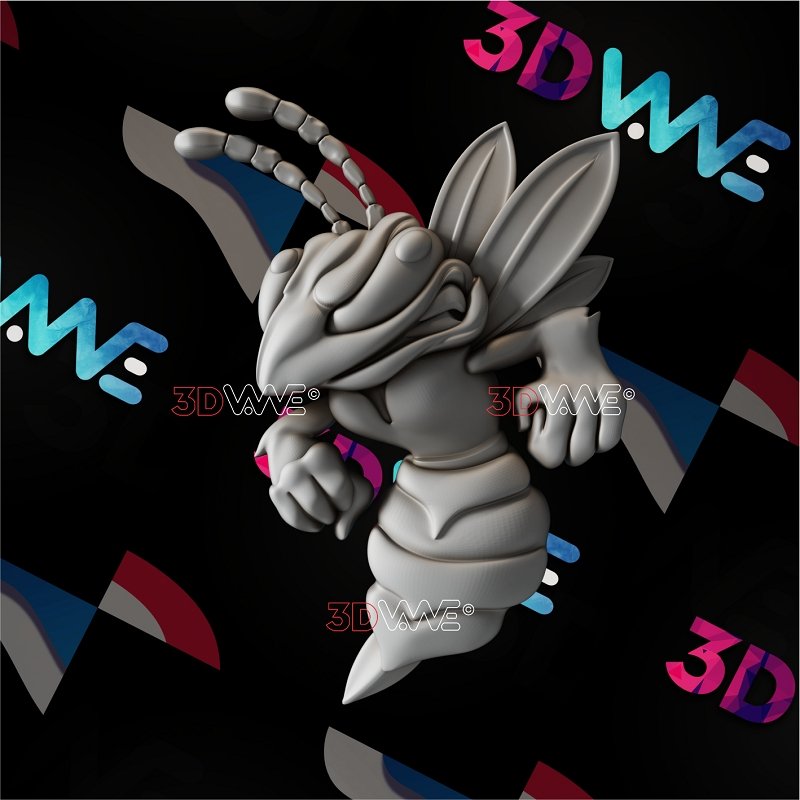 ANGRY WASP 3d stl 3DWave.us