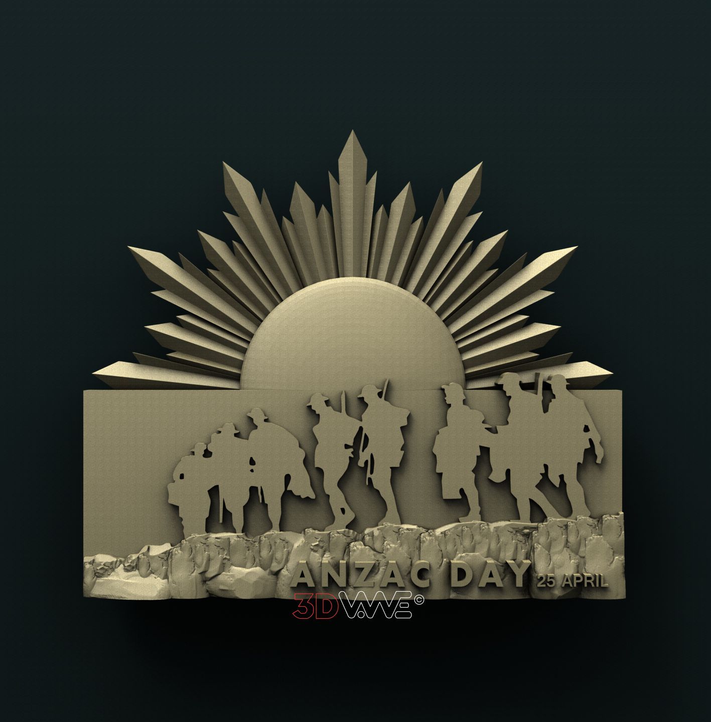 ANZAC DAY 3D STL 3DWave