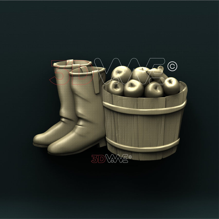 APPLE BASKET 3D STL 3DWave