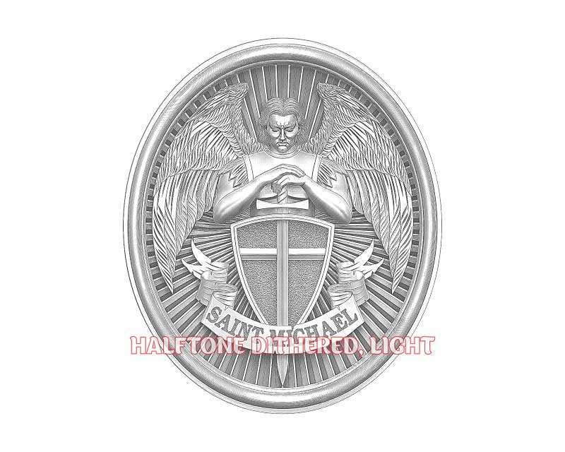 Archangel Michael 3d illusion & laser-ready files - 3DWave.us