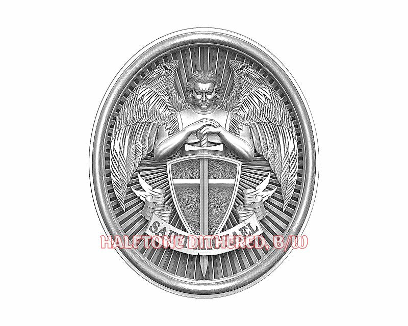 Archangel Michael 3d illusion & laser-ready files - 3DWave.us