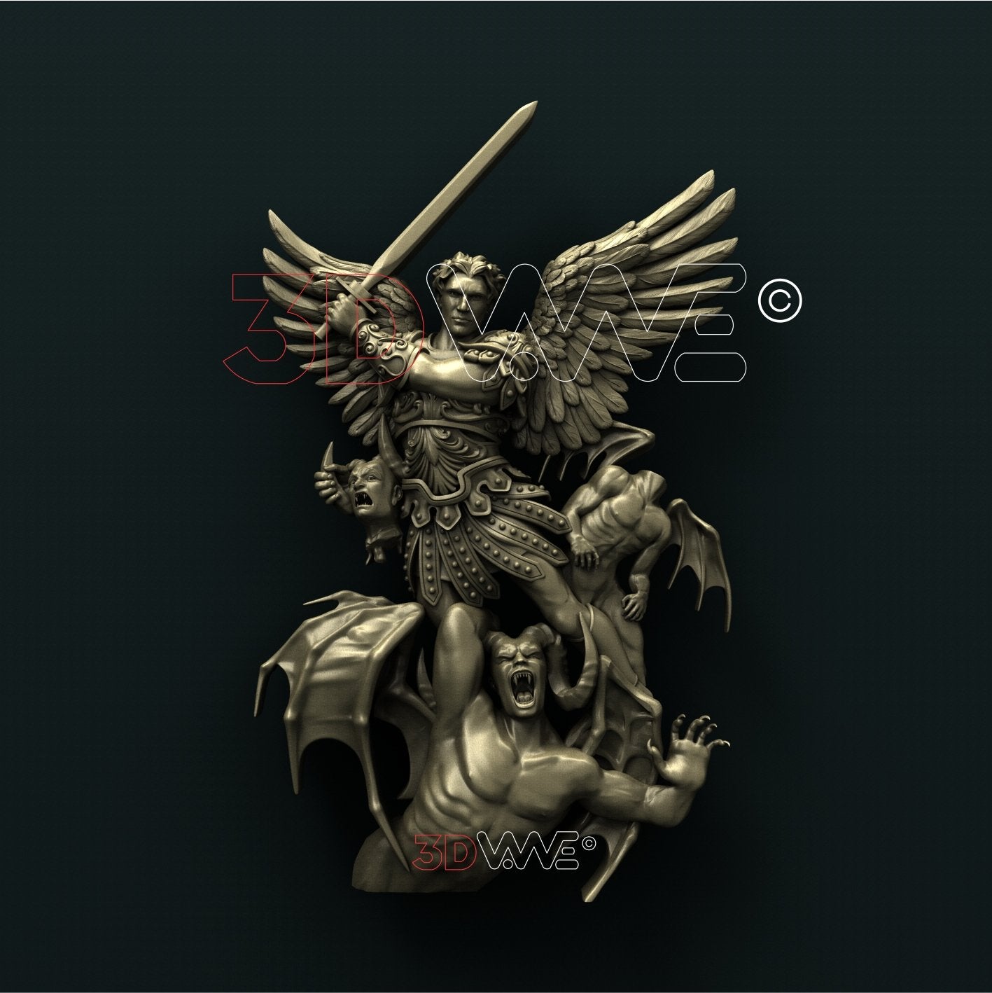 ARCHANGEL MICHAEL 3D STL 3DWave