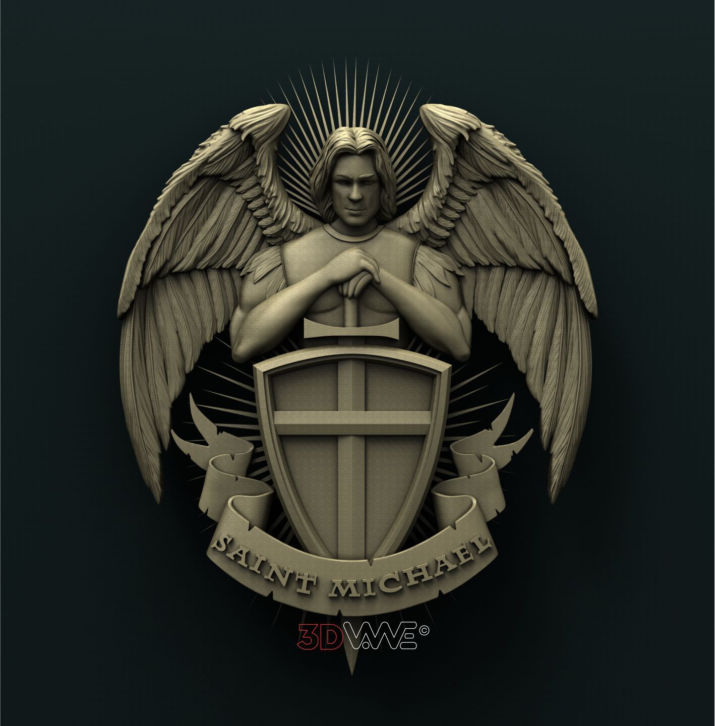 ARCHANGEL MICHAEL, POLICE PROTECTOR 3D STL 3DWave