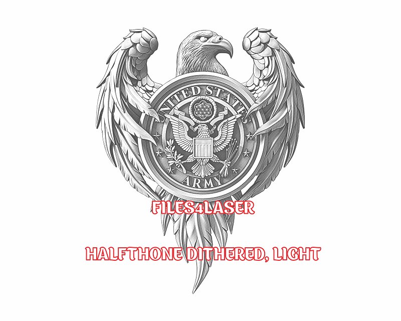 Army eagle 3d illusion & laser-ready files - 3DWave.us