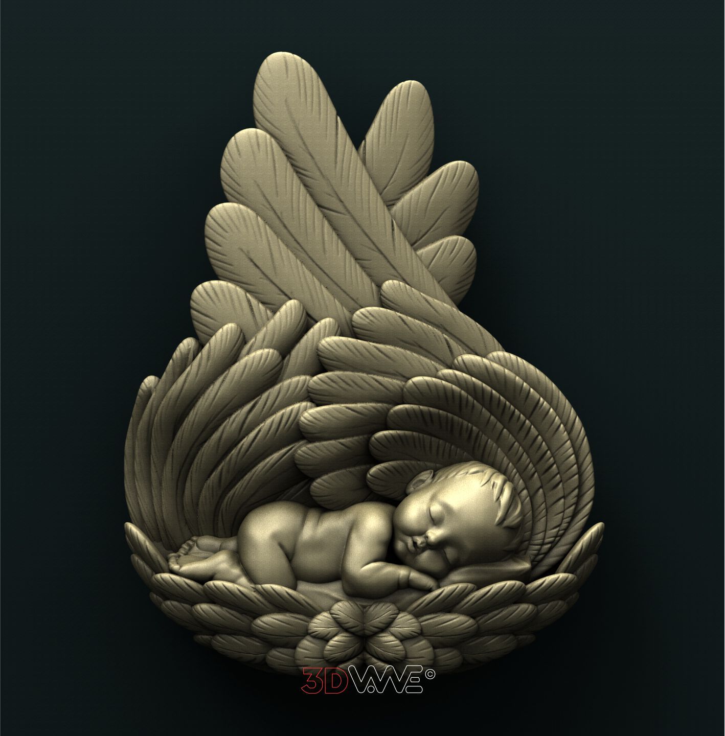 BABY ANGEL 3D STL 3DWave