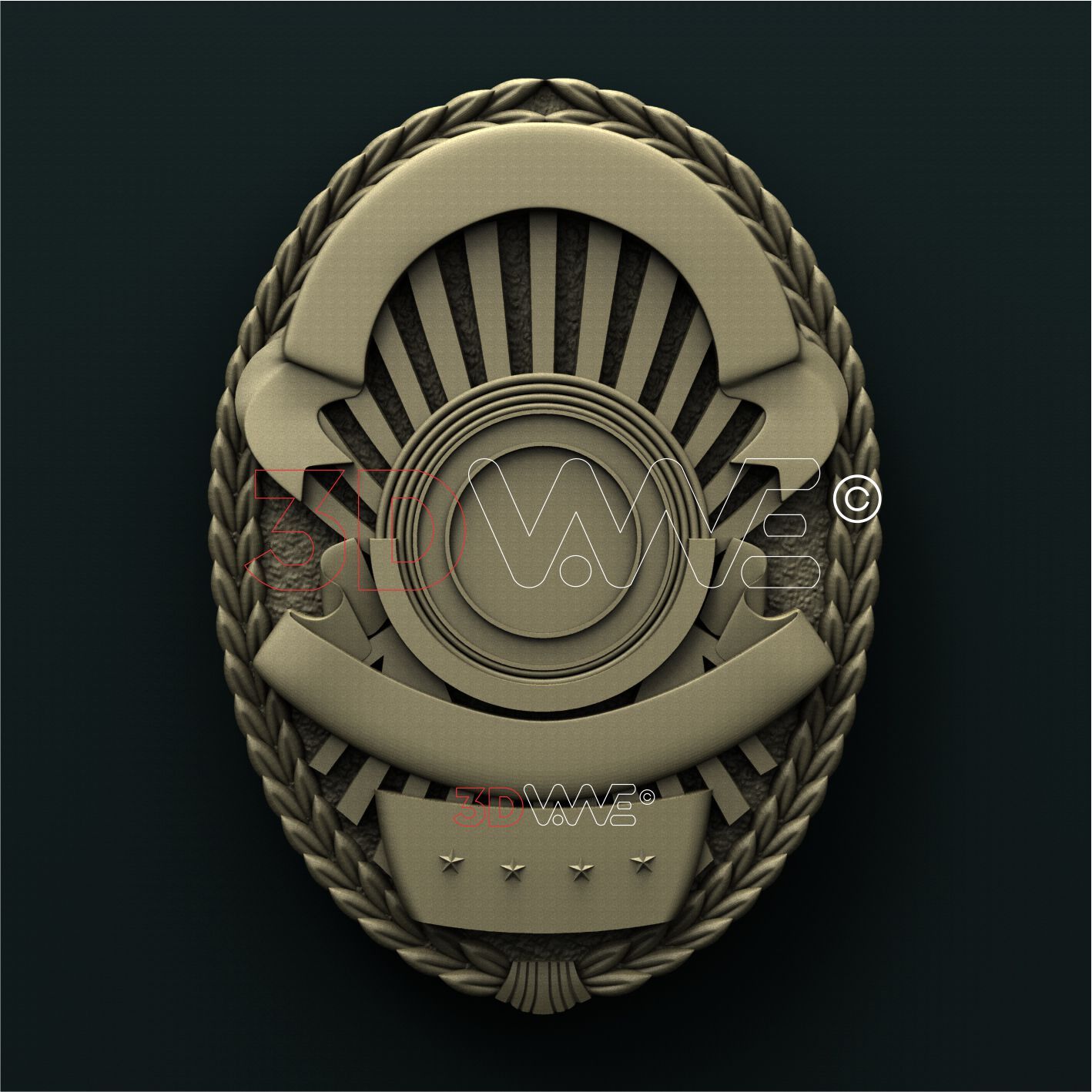 BADGE 3D STL 3DWave