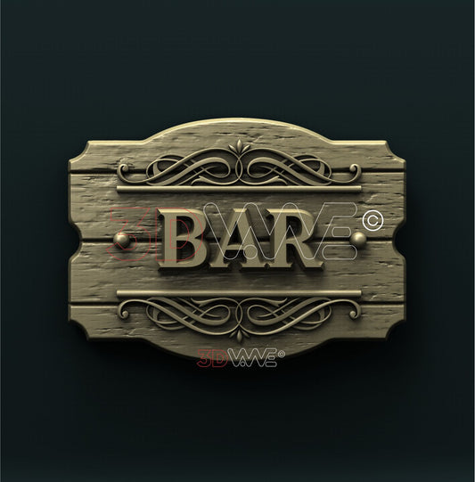 BAR SIGN 3D STL 3DWave