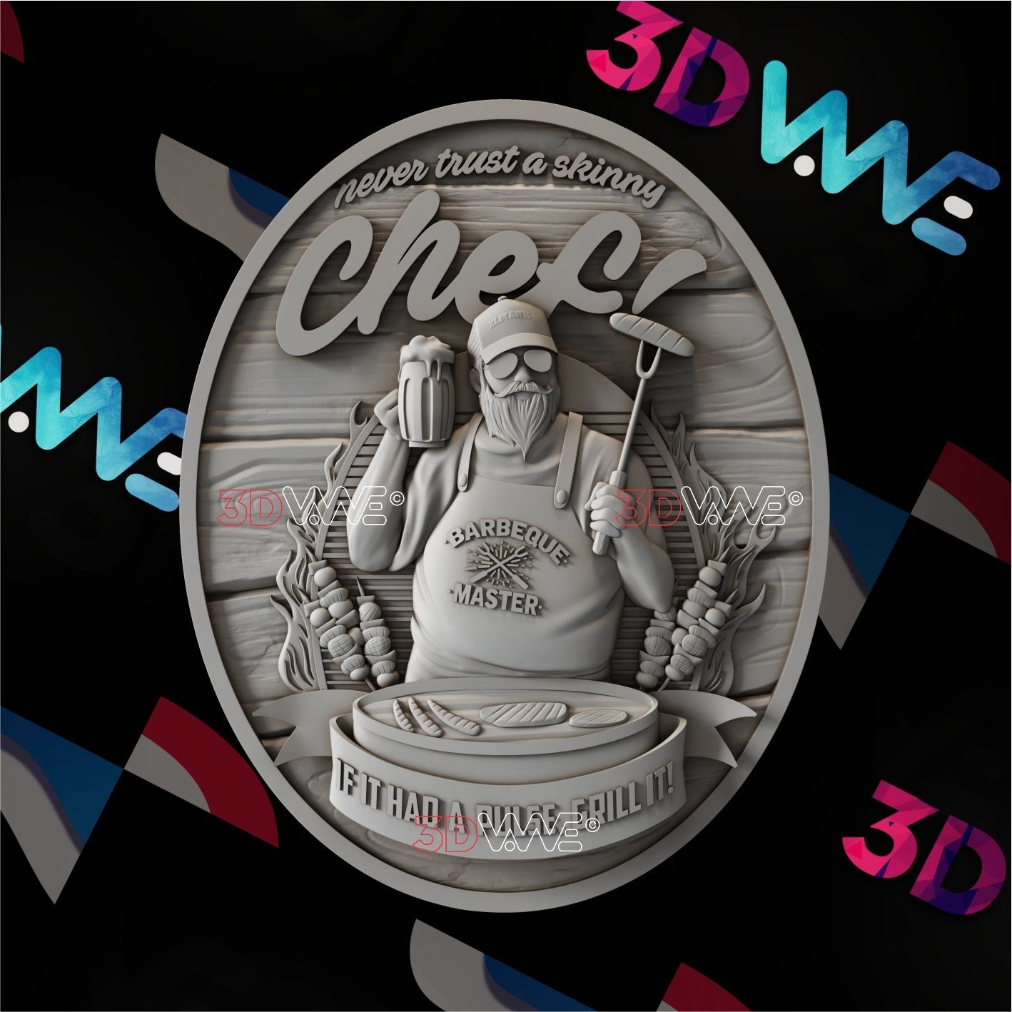 BARBEQUE CHEF 3d stl 3DWave.us
