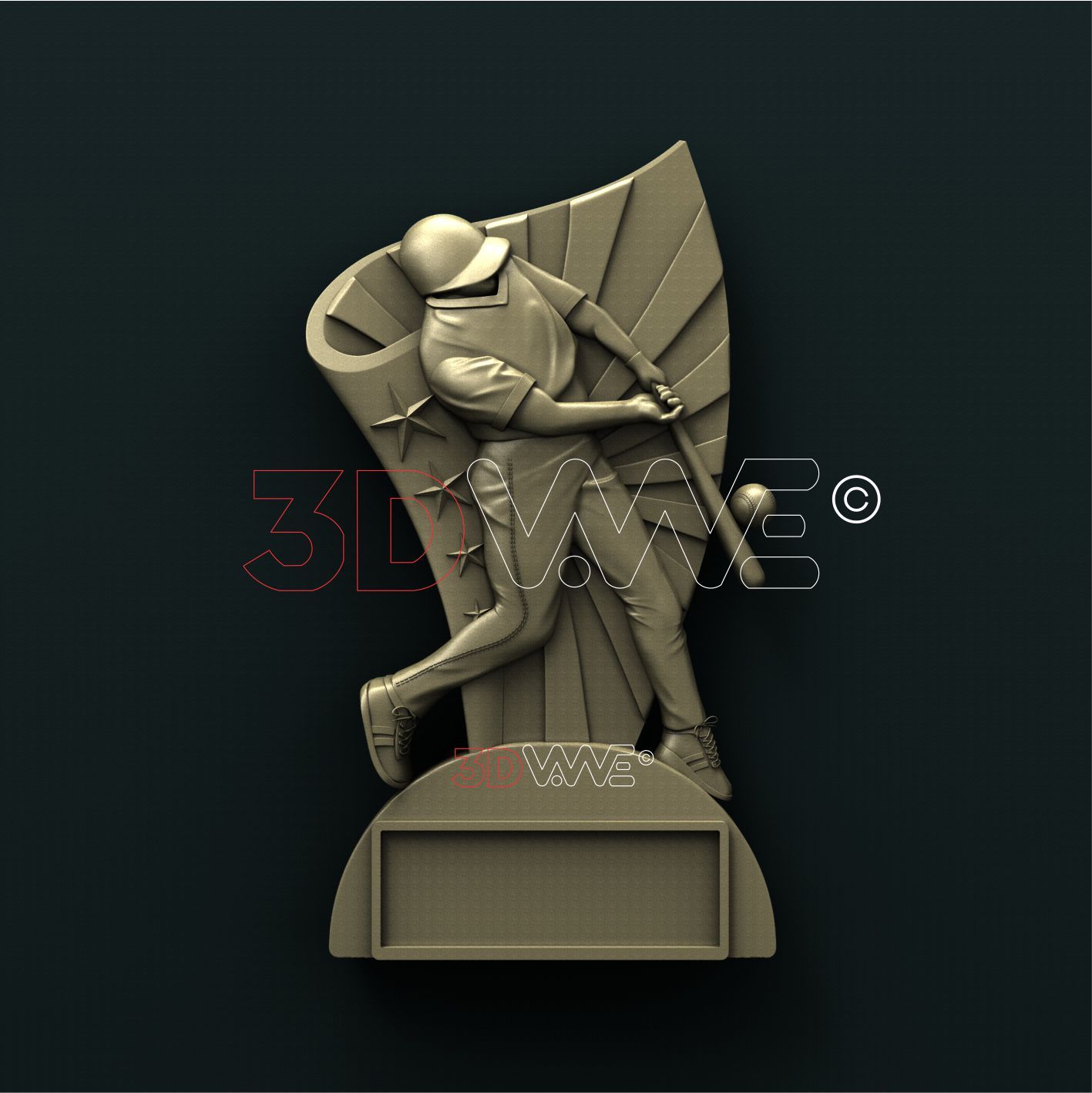 BASEBALL AWARD 3D STL 3DWave