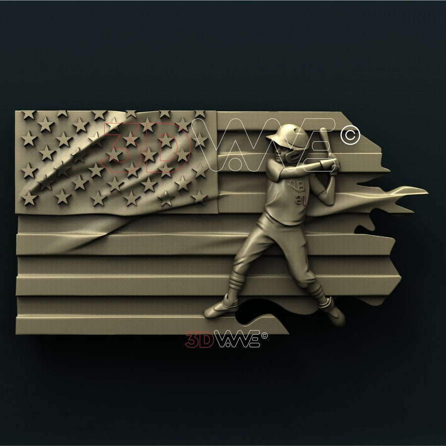 BASEBALL PLAYER 3D STL 3DWave