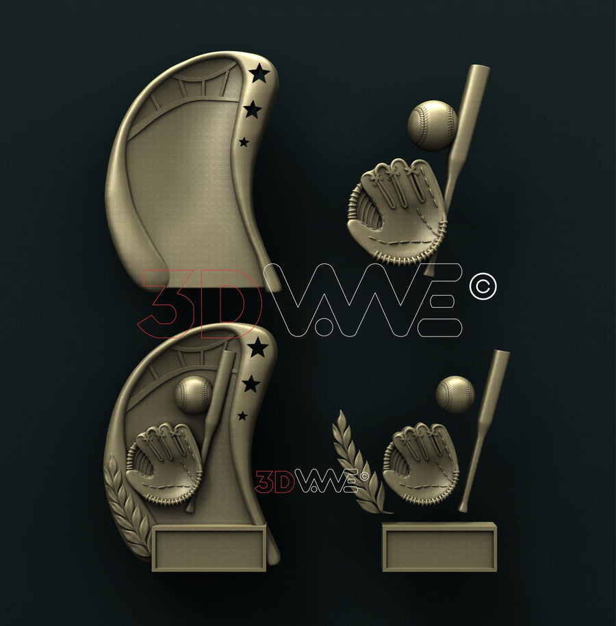 BASEBALL TROPHY 3D STL 3DWave