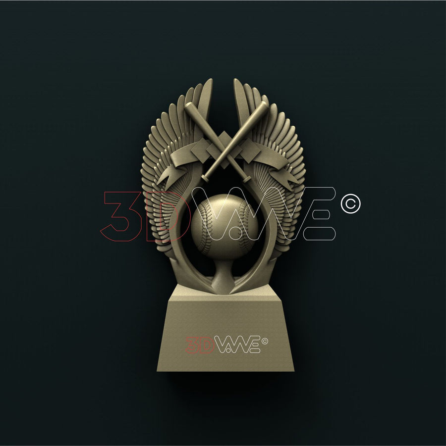 BASEBALL TROPHY 3D STL 3DWave